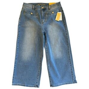 Michael Kors Wide Leg Denim Jeans Selma Size 12 New